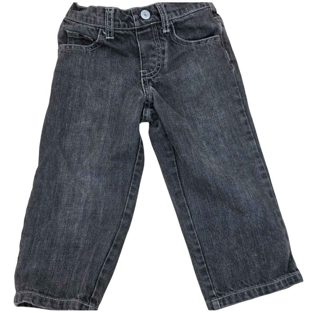Guess Jeans Toddler Boys Girls 24M Black‎ Denim Elastic Waist Pants Vintage 90's